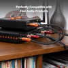 Fosi Audio BT20A MAX Stereo Power Amplifier, 300W x 2 Hi-Fi Audio Amp with PFFB Technology, LDAC Bluetooth 6.0 +Fosi Audio 2RCA to 2RCA Cable 0.9Ft