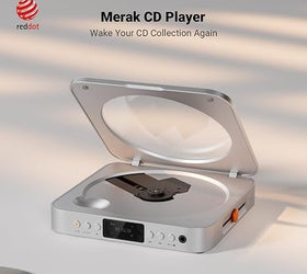Fosi Audio Merak CD-spelare Bärbar HiFi CD-spelare för hem och skrivbord med USB CD-rippning