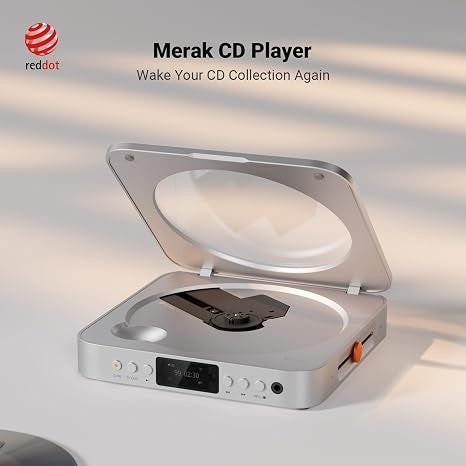 Fosi Audio Merak CD-spelare Bärbar HiFi CD-spelare för hem och skrivbord med USB CD-rippning