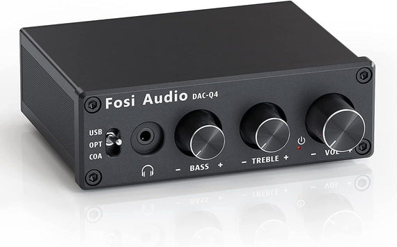 Mini DAC & hörlursförstärkare, 24 bit/192 kHz USB/optisk/koaxial till RCA/AUX