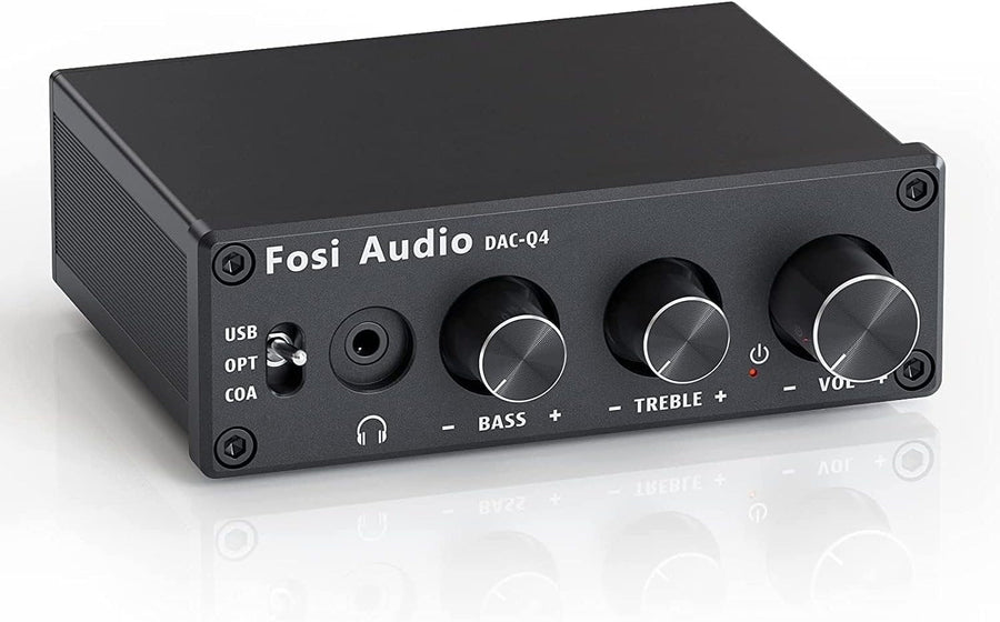 Mini DAC & hörlursförstärkare, 24 bit/192 kHz USB/optisk/koaxial till RCA/AUX