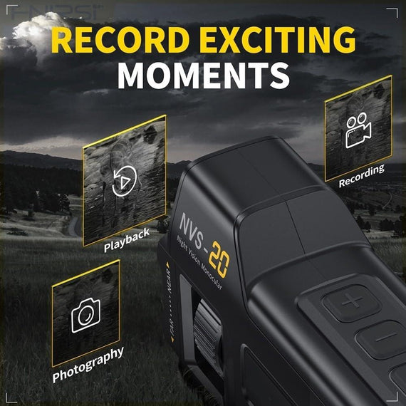 NVS-20 4K HD digital infraröd nattvisionskamera, liten och bärbar för utomhus bruk under nattetid med optisk bild, 6x zoom.