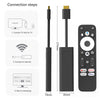 Google Certified TV Stick 4K HDR Android TV 14 WiFi Play Store Supports Netflix, YouTube, Disney+