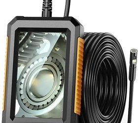 NÖRDIC 10m Endoskopkamera med dubbelkamera, 4,3" IPS digital skärm, 1080P HD-kamera med 8 LED-lampor, IP67 vattentät inspektionskamera
