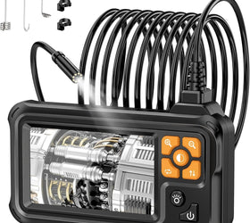 NÖRDIC 5m Endoskopkamera, 4,3" IPS-digital skärm, 1080P HD-kamera med 8 LED-lampor, IP67 vattentät inspektionskamera
