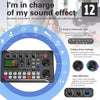 Live Sound Card ljudmixer, podcast-ljudinterface med DJ-mixereffekter för PS4, PS5, karaoke, TikTok, YouTube, livestreaming, inspelning och gaming