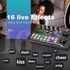 Live Sound Card ljudmixer, podcast-ljudinterface med DJ-mixereffekter för PS4, PS5, karaoke, TikTok, YouTube, livestreaming, inspelning och gaming