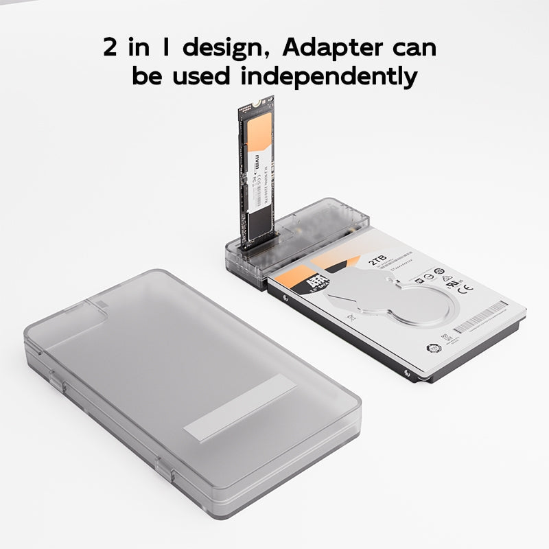 MAIWO 2.5" SATA HDD, SSD & M.2 NVMe kabinett 10Gbps