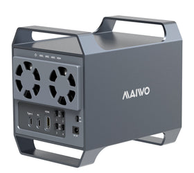 MAIWO 4‑plats DAS-design för 3,5” SATA‑HDD med 2 kylfläktar, USB‑C & 10 Gbps hastighet, ingen RAID