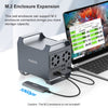 MAIWO 4‑plats DAS-design för 3,5” SATA‑HDD med 2 kylfläktar, USB‑C & 10 Gbps hastighet, ingen RAID