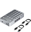 Maiwo K2042P3 Dual Bay RAID-kabinett för M.2 NVMe/SATA SSD med kloning, RAID 0 och RAID 1, USB-C 3.2 Gen2x2 20Gbps
