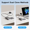 Maiwo K2042P3 Dual Bay RAID-kabinett för M.2 NVMe/SATA SSD med kloning, RAID 0 och RAID 1, USB-C 3.2 Gen2x2 20Gbps