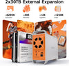 MAIWO 2-plats SATA RAID-kabinett för 3,5" HDD, blixtsnabb 5Gbps, RAID 1/0/JBOD, 2x30TB