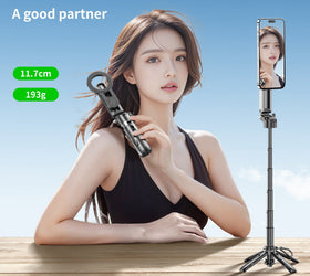 Magnetisk Selfie-stick med inbyggda fjärr-funktioner, utdragbart mobilstativ kompatibelt med MagSafe, selfiestick/tripod