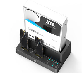 Maiwo Triple Bay HDD Clone enclosure  2xSSD NVMe M.2 and 1x SATA HDD