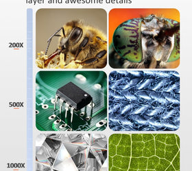 NÖRDIC Mikroskop för Mobiltelefoner, LCD Digitalt Mikroskop 50X–500X, 4.3-tums 1080P USB-mikroskop med 8 justerbara LED-lampor och PC-visning