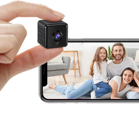 4K HD WiFi Mini-Övervakningskamera Inomhus för Livesändning med Mörkerseende och Rörelsesensor