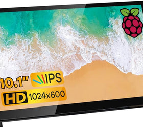 NÖRDIC 10,1" Pekskärm, 1024x600 IPS LCD-panel med kapacitiv touch, HDMI-skärm för Raspberry Pi