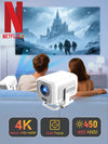 NÖRDIC 1080P Projektor Netflix-certifierad 200 ANSI lumen 2.4/5G WiFi 6 stöd för iOS/Android