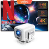 NÖRDIC 1080P Projektor Netflix-certifierad 200 ANSI lumen 2.4/5G WiFi 6 stöd för iOS/Android