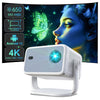 NÖRDIC 1080P Projektor Netflix-certifierad 320 ANSI lumen 2.4/5G WiFi 6 stöd för iOS/Android