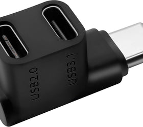 NÖRDIC USB-C 3.0 Hane till Hona Adapter för Data och Laddning 10Gbps