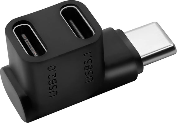 NÖRDIC USB-C 3.0 Hane till Hona Adapter för Data och Laddning 10Gbps