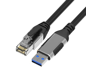 NÖRDIC 10m USB-A 3.1 till RJ45 1Gbps LAN Windows, MacOS, Linux, ChromeOS