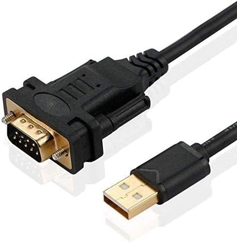 USB-A till RS232 DB9 han-kabel för seriella enheter med FTDI Chipset