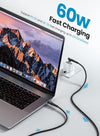 1m USB 2.0 USB-C till C kabel för iPhone 15/15 Pro/15 Plus/15 Pro Max 3A 480Mbps 60W