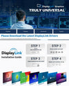 1 till 10 USB-A & C DisplayLink dockningsstation 2xHDMI, 1xVGA, 2xUSB3.0, 1xRJ45, 2xSD/TF, 2x3.5mm