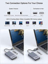1 till 10 USB-A & C DisplayLink dockningsstation 2xHDMI, 1xVGA, 2xUSB3.0, 1xRJ45, 2xSD/TF, 2x3.5mm