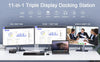 1 till 10 USB-A & C DisplayLink dockningsstation 2xHDMI, 1xVGA, 2xUSB3.0, 1xRJ45, 2xSD/TF, 2x3.5mm