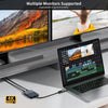 NÖRDIC 1 till 4 Docking Station 2xHDMI 2K@60Hz USB-A & USB-C Kompatibel med USB 4,Windows och Mac1