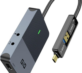 NÖRDIC 1 till 4 Docking Station 2xHDMI 2K@60Hz USB-A & USB-C Kompatibel med USB 4,Windows och Mac1