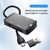 1 till 5 USB dockningsstation och kortläsare - SD, MicroSD/TF, 2x USB-A, 1xUSB-C