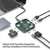 NÖRDIC 1 till 9 Magnetisk USB-C Dockningsstation 1xHDMI 4K60Hz, 1xUSB-C, 1xUSB-C PD 100W, 1xUSB-A, 1xM.2 SSD, 1xSD, 1xMicroSD, 1x3,5 mm AUX