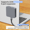 NÖRDIC 1 till 9 Magnetisk USB-C Dockningsstation 1xHDMI 4K60Hz, 1xUSB-C, 1xUSB-C PD 100W, 1xUSB-A, 1xM.2 SSD, 1xSD, 1xMicroSD, 1x3,5 mm AUX