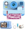 NÖRDIC 2,4" HD Instant-kamera, Mini kamera med fotoutskrift/videoinspelning, kompatibel app, Blå