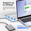 50cm USB4 USB-C till C nylonflätad kabel PD3.1 med 240W snabbladdning 40G 8K60Hz 4K120Hz 5K60Hz 2x4K60Hz Emarker
