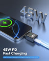 NÖRDIC USB-C till Lightning + USB-C Adapter för Ljud och Snabb laddning 45W