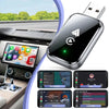 NÖRDIC 2-i-1 trådlös Android CarPlay-dongel, med USB-C-adapter, Plug & Play, WiFi 5,8 GHz, stöder iOS 10+ och Android 11+