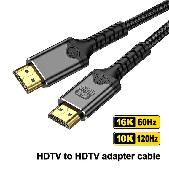 NÖRDIC 2m HDMI 2.2 kabel 96 Gbps, stöd för 16K 60Hz, 8K 240Hz, 4K 480Hz, HDCP 2.2 & 2.3, DTS:X, Dynamic HDR10+ och eARC