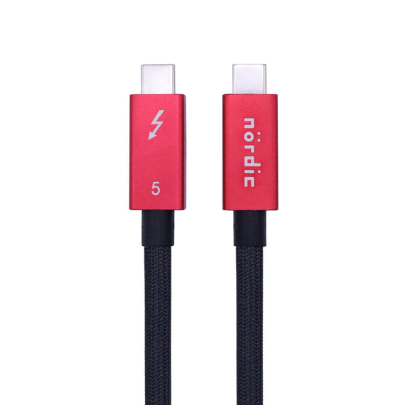 NÖRDIC 2m Thunderbolt 5 kabel 80Gbps dataöverföring 240W laddning 120Gbps bandbredd 16K60Hz 8K60Hz 4K540Hz