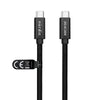 2m USB 3.2 Gen 2 USB-C till C nylonflätad kabel PD3.1 240W 20G 4K60Hz svart