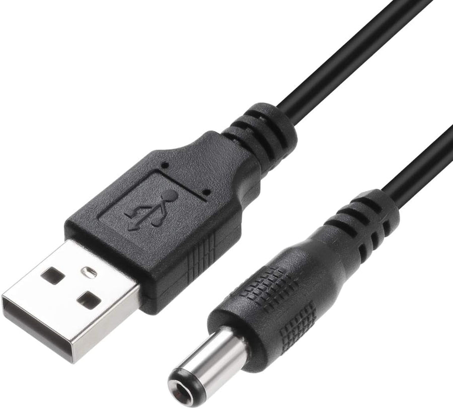 NÖRDIC 2m USB-A kabel till DC 5.5x2.5mm 2A
