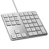 NÖRDIC 34 Keys Portable USB Wired Numeric Keypad with Hubs Numpad Keyboard Numeric Finanical Keyboard
