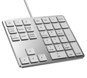 NÖRDIC 34 Keys Portable USB Wired Numeric Keypad with Hubs Numpad Keyboard Numeric Finanical Keyboard