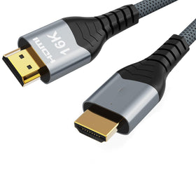 NÖRDIC 3m HDMI 2.2 kabel 96 Gbps, stöd för 16K 60Hz, 8K 240Hz, 4K 480Hz, HDCP 2.2 & 2.3, DTS:X, Dynamic HDR10+ och eARC