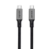 3m USB4 USB-C till C nylonflätad kabel PD3.1 240W 40G 8K60Hz 4K144Hz grå